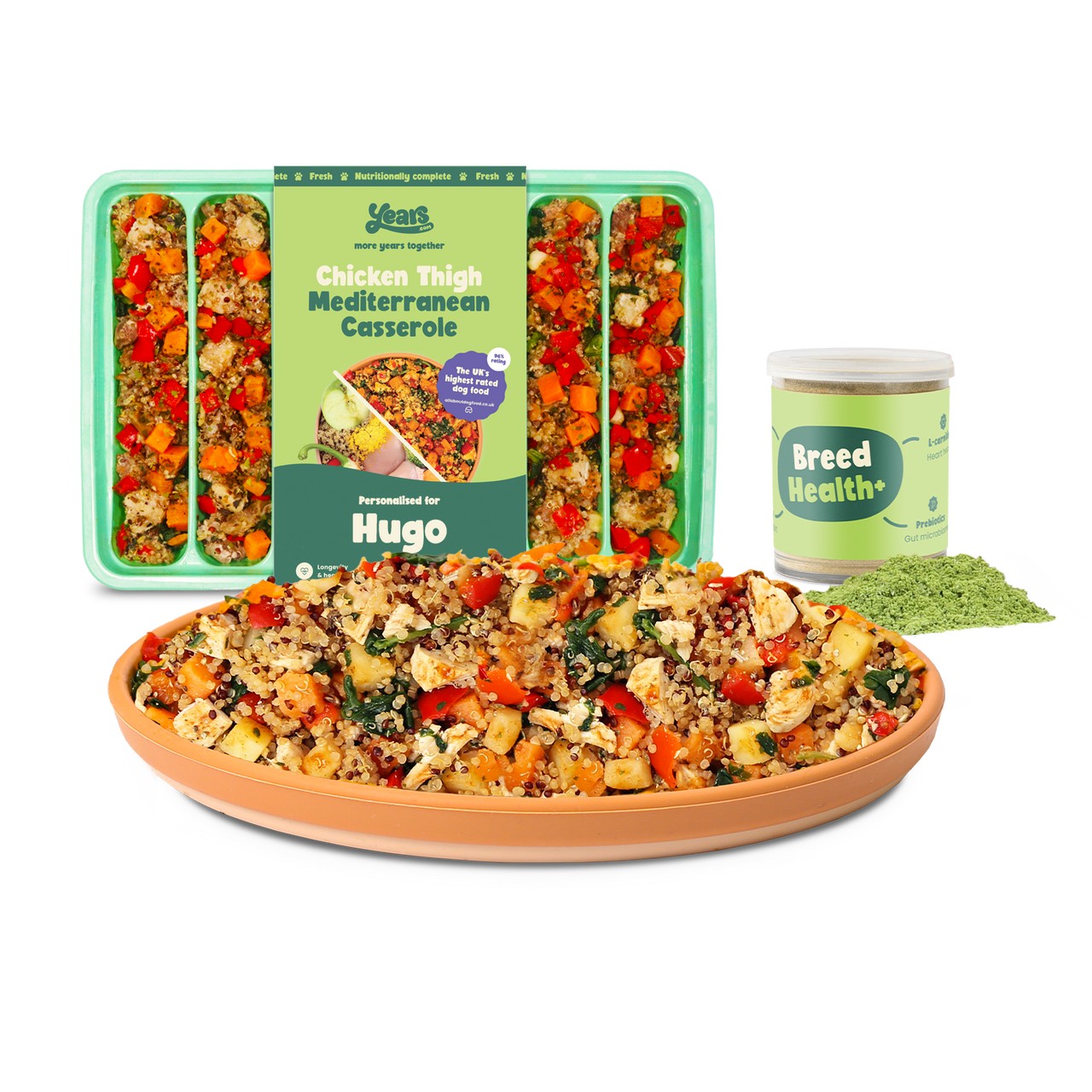 Wholefood Senior Dog Food in Chicken Thigh Mediterranean Casserole Recipe