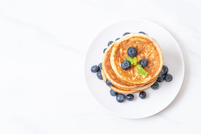 dog-friendly pancakes with blueberries