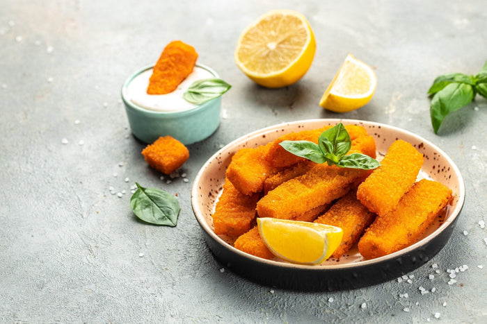fish fingers in a bowl that aren't safe for dogs