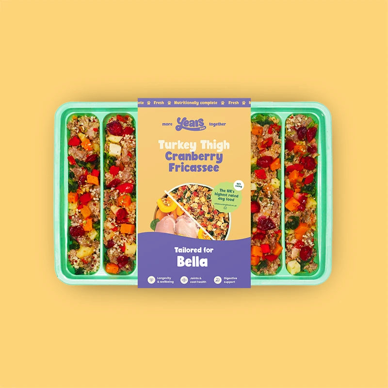 tray of hypoallergenic Turkey dog food